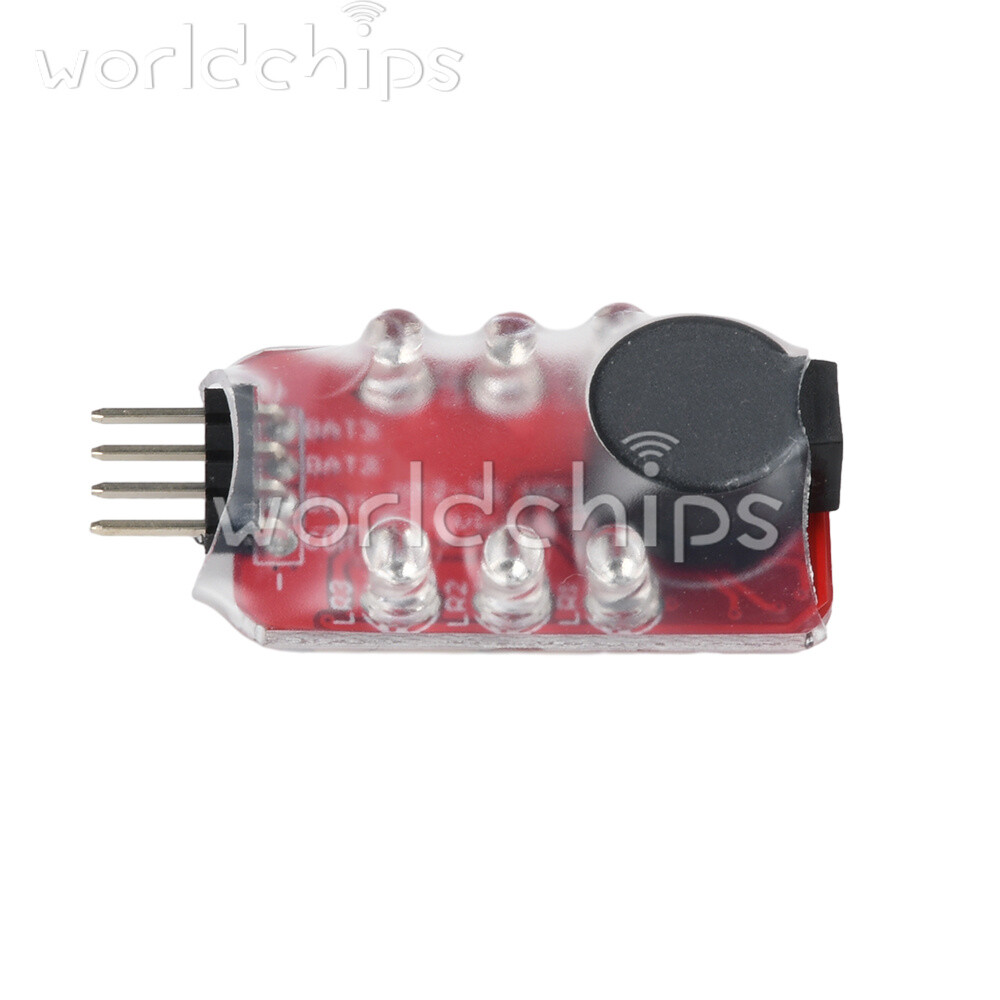 2-3S Li-ion Battery Alarm Low Voltage Buzzer Battery Alarm Module LED Indicator