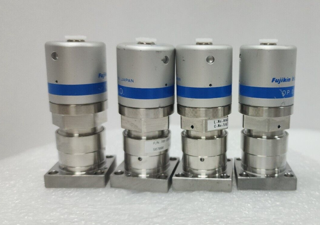 Lot of 4 Fujikin O.P.0.5~0.6 Mpa, Lam 766-208308-002 Rev A Valve,Used,Jp_96932