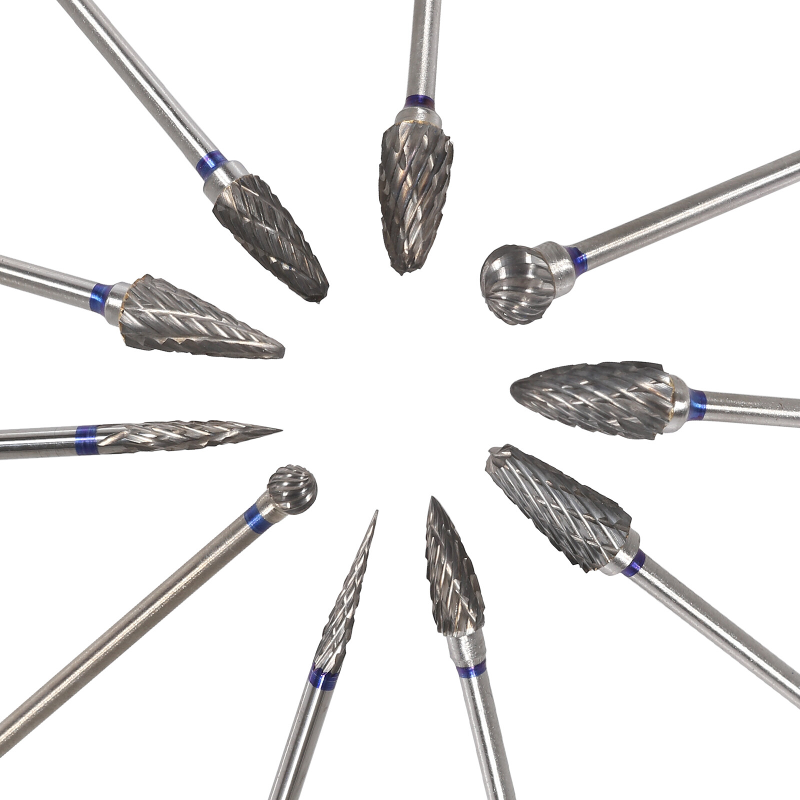 10-100pcs Tungsten Carbide Dental Acrylic Bur Drill Coarse Cutter 2.35mm Shank
