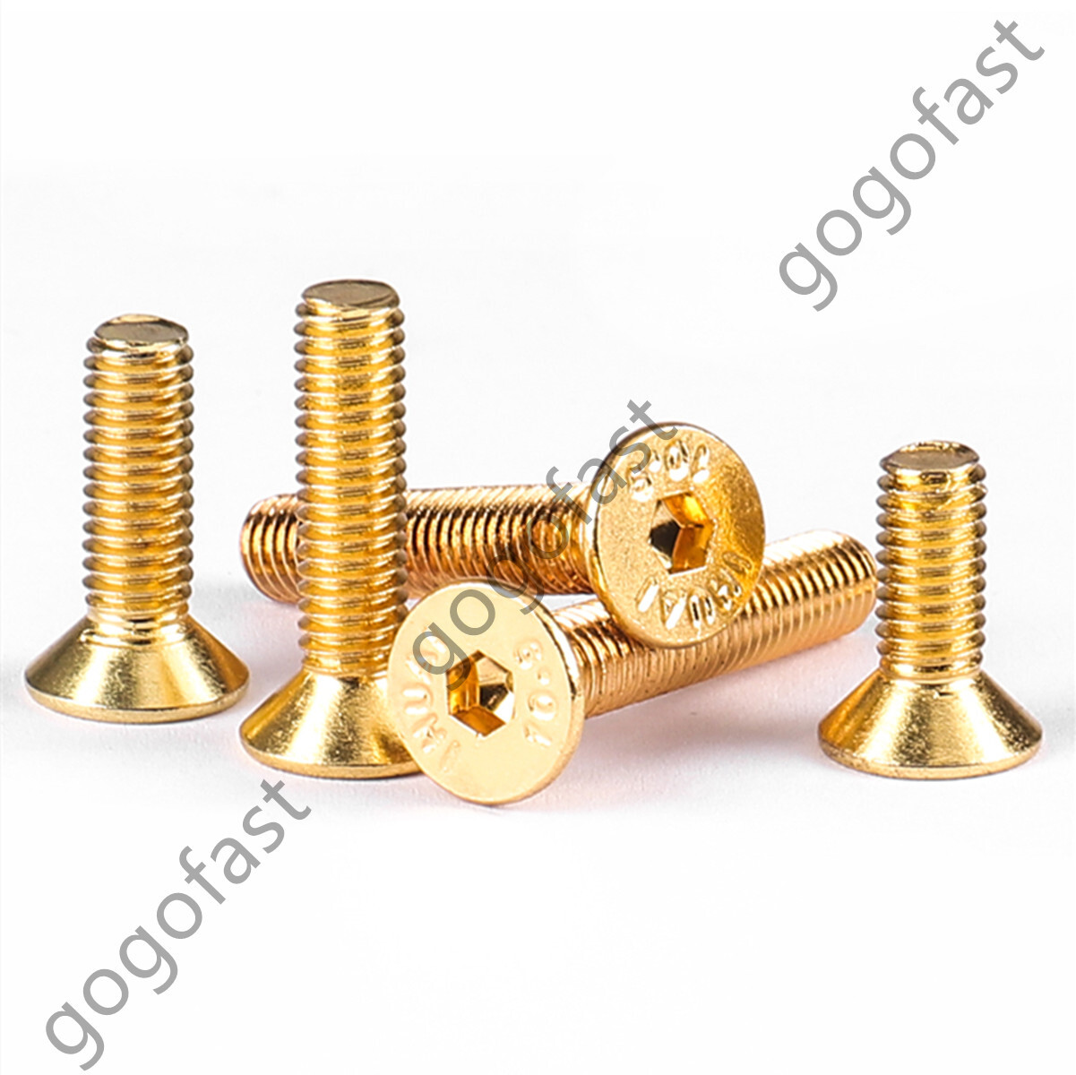 M2 M2.5 M3 M4 M5 M6 M8 Titanium Plated Gold Countersunk Hex Socket Head Screws