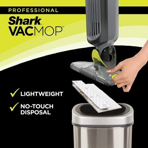 Shark VACMOP Disposable Hard Floor Pad Refills, 46 Count (Pack of 1), White