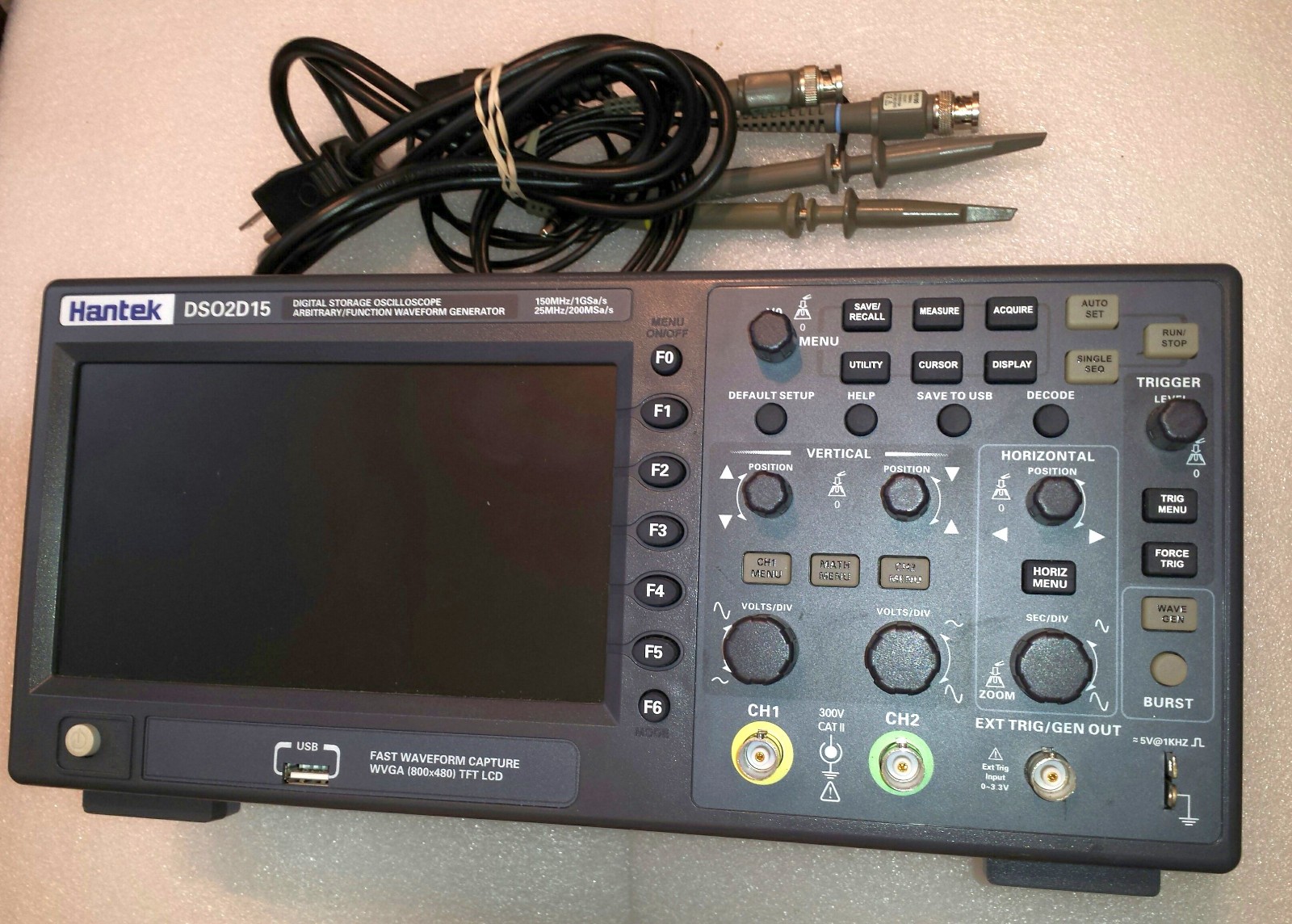 Hantek DSO2D15 150MHz 2CH 1GSa/s DSO USB Oscillosope/Function Generator