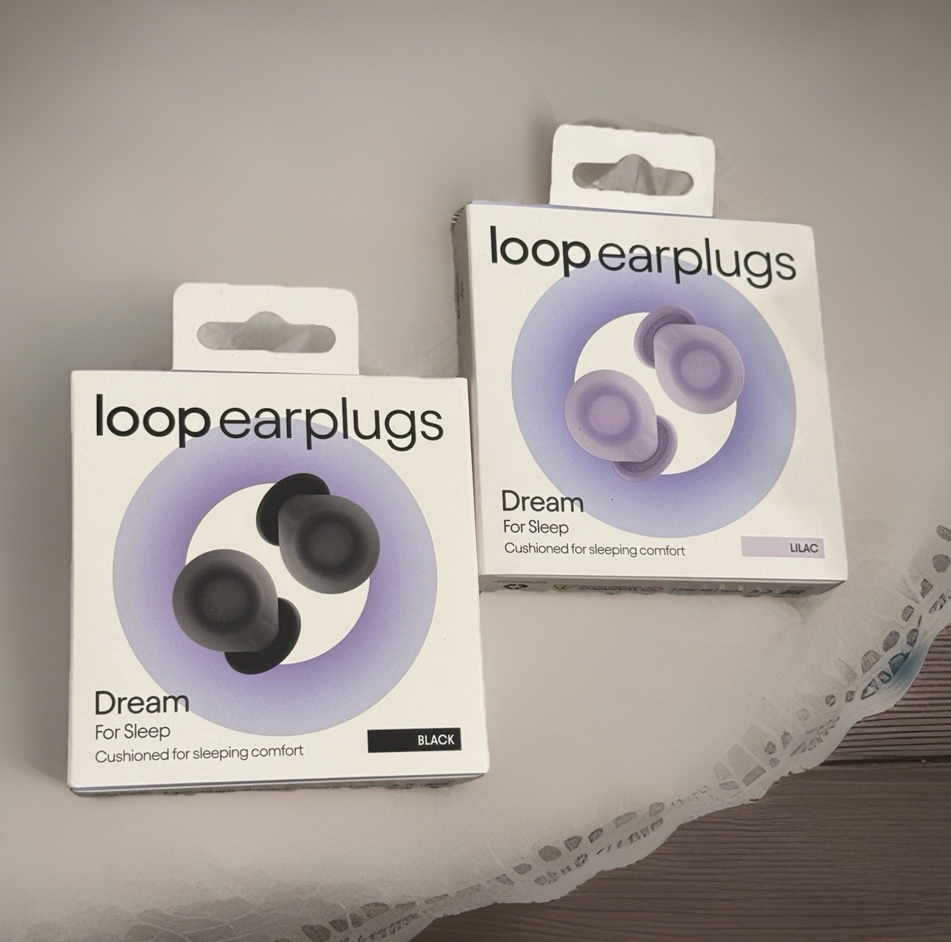 2x Lot Loop Dream – Silicone/Memory Foam Earplugs for Sleep Comfort- Couple Pack