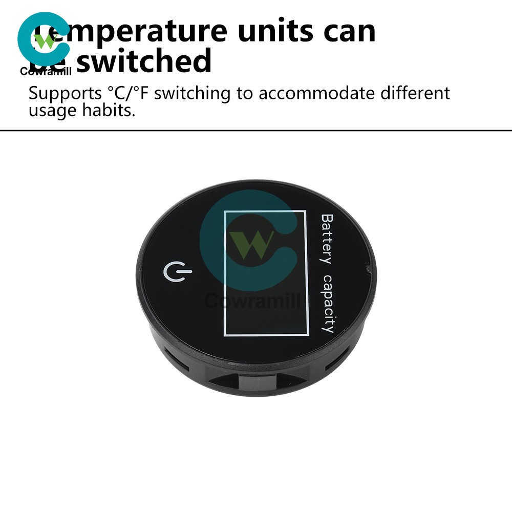 LCD Digital Battery Level Indicator Voltage Power Percentage Temperature Display