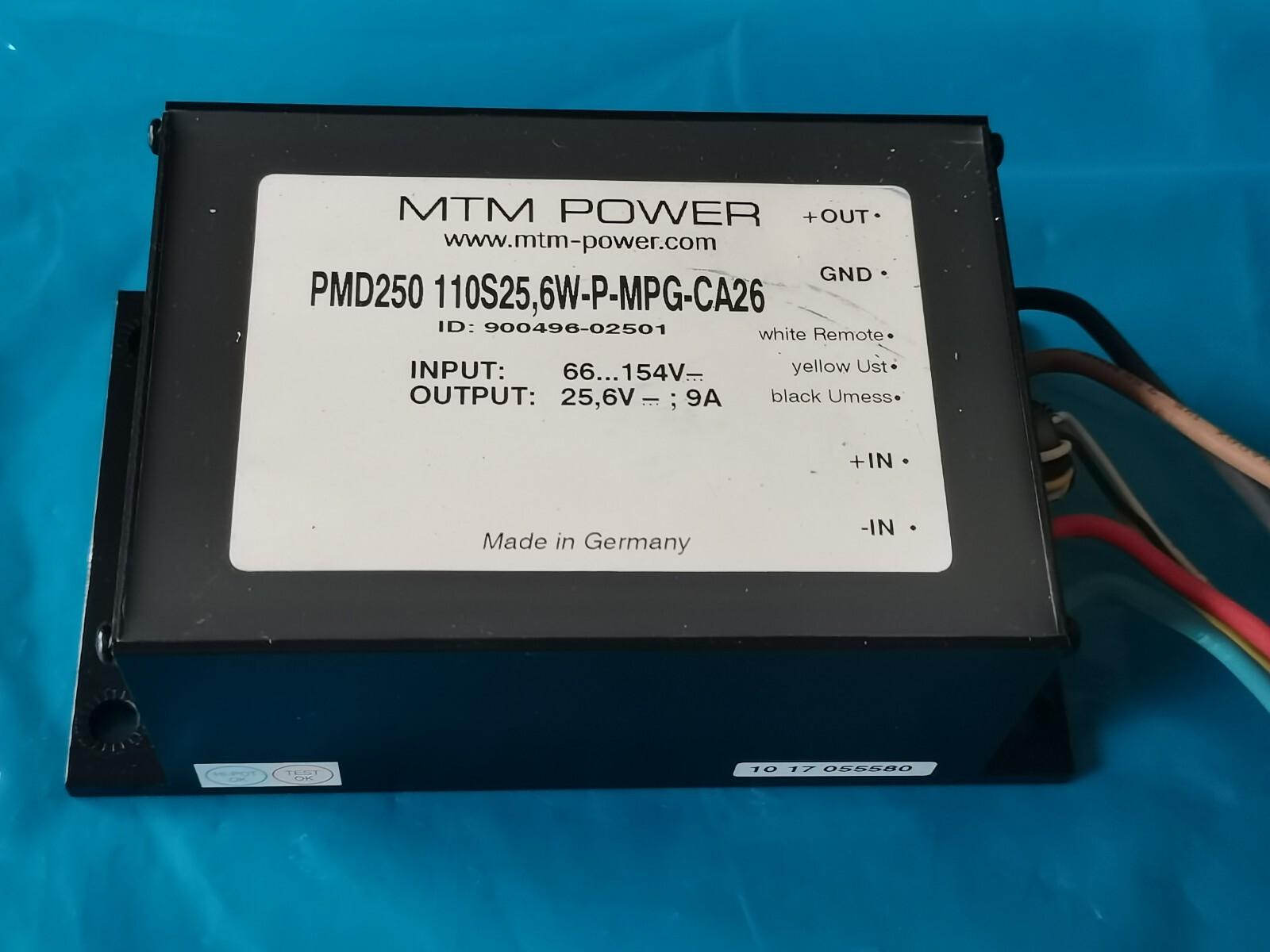 MTM POWER PMD250 110S25.6W-P-MPG-CA26 ID:900496-02501 OUTPUT:25.6V 9A MODULE