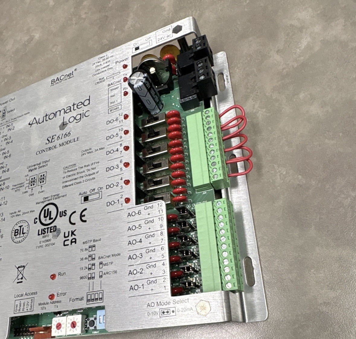 Automated Logic SE6166 BACnet Control Module 24VAC Corded Electric