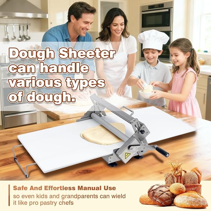 Open 40.9»x15.5″Commercial Folding Manual Stainless Steel Machine Dough Sheeter