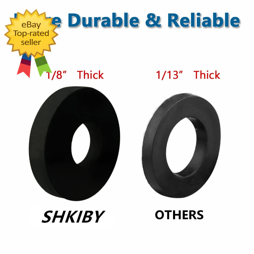 Heavy Duty Rubber Washers (25 Pcs) Abrasion Resistant 1 OD X 1/4 ID