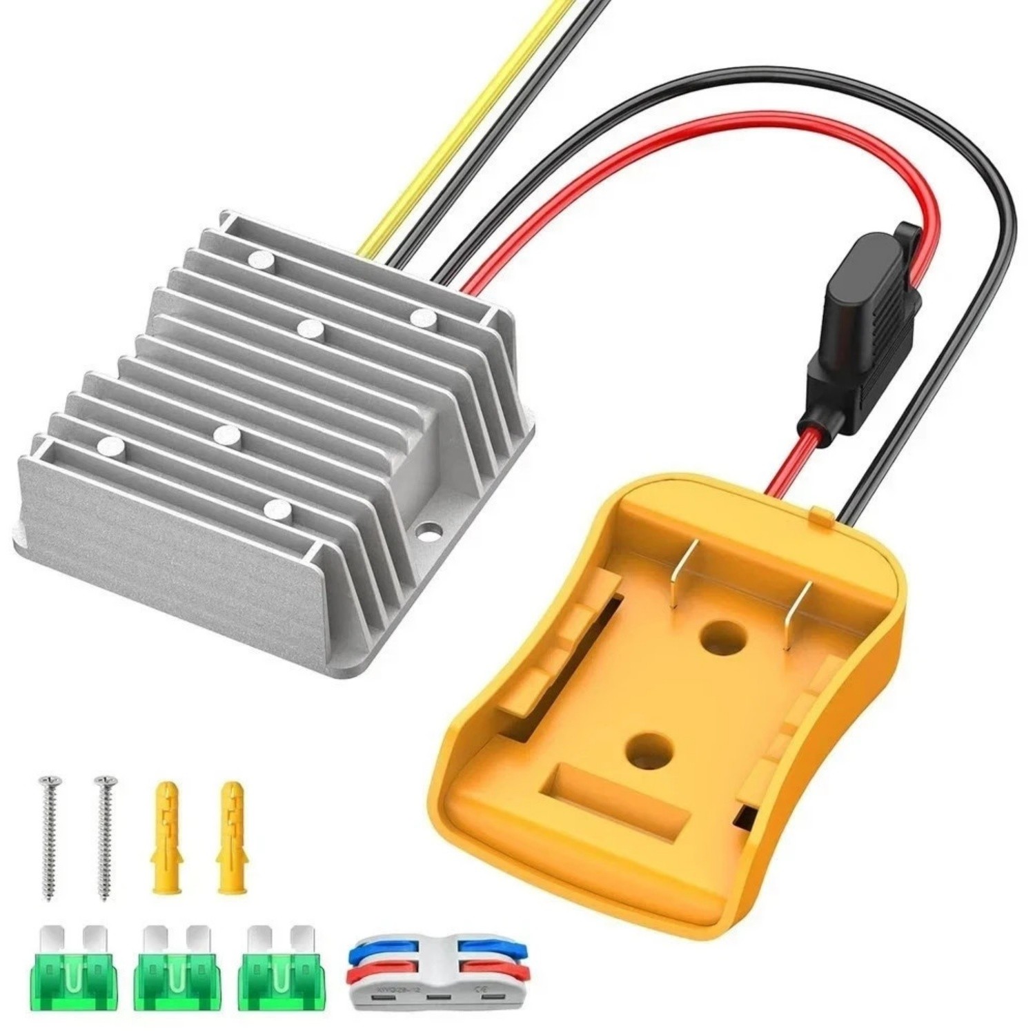 20V to 12V 20A Step Down Converter Adapter Compatible with Dewalt 20V Regulator