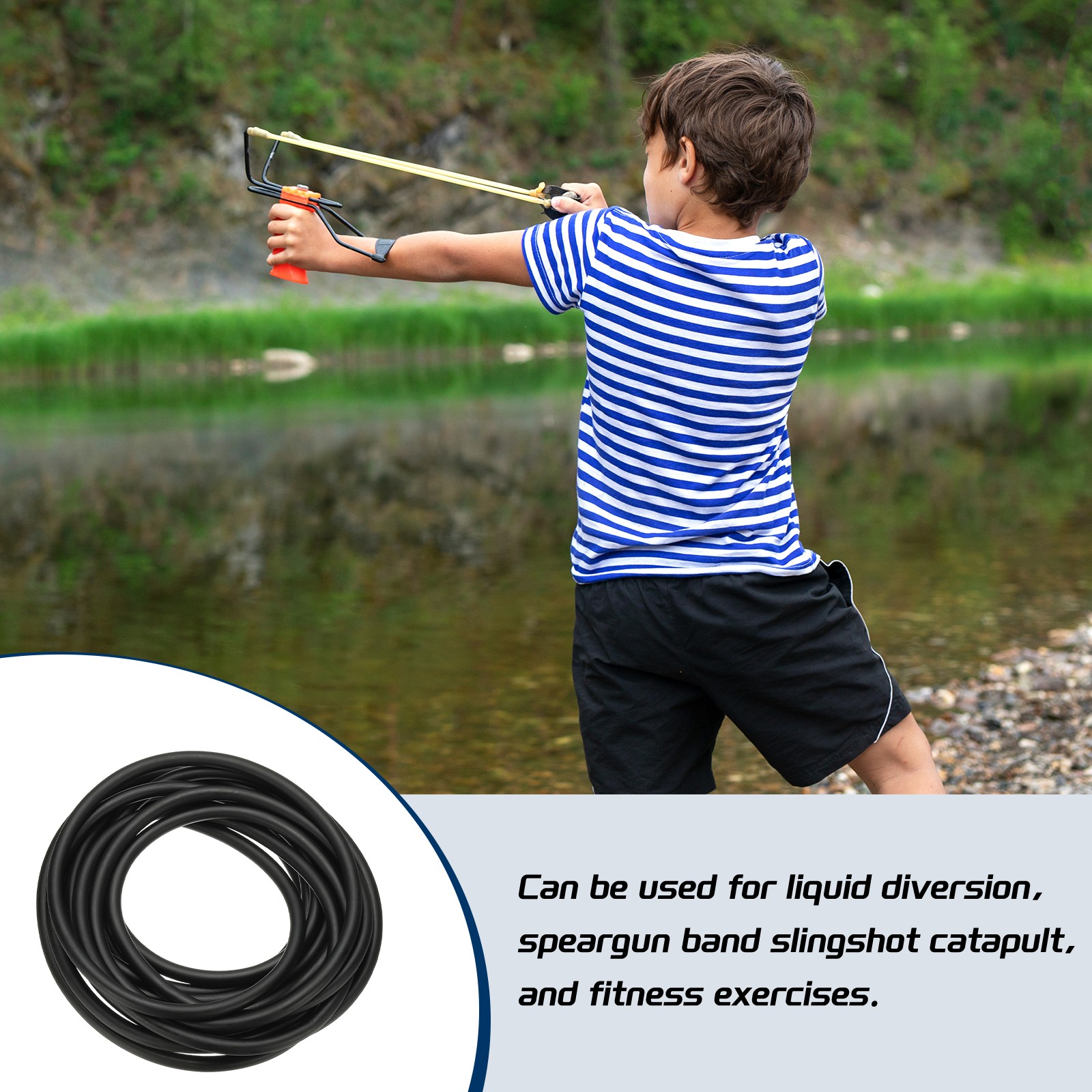 13 Ft(4M) Latex Rubber Tubing, 3/16″(5mm)ID 5/16″(8mm)OD, Black