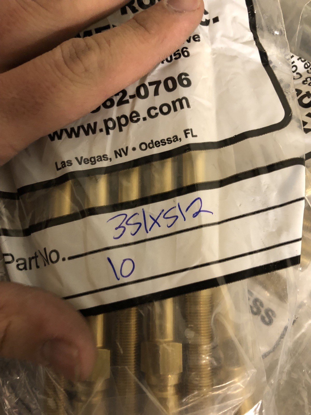 QTY 70 BRASS EXTENSION PLUG 352 X 4 4″ Mixed Sizes Plastic Process Equipment