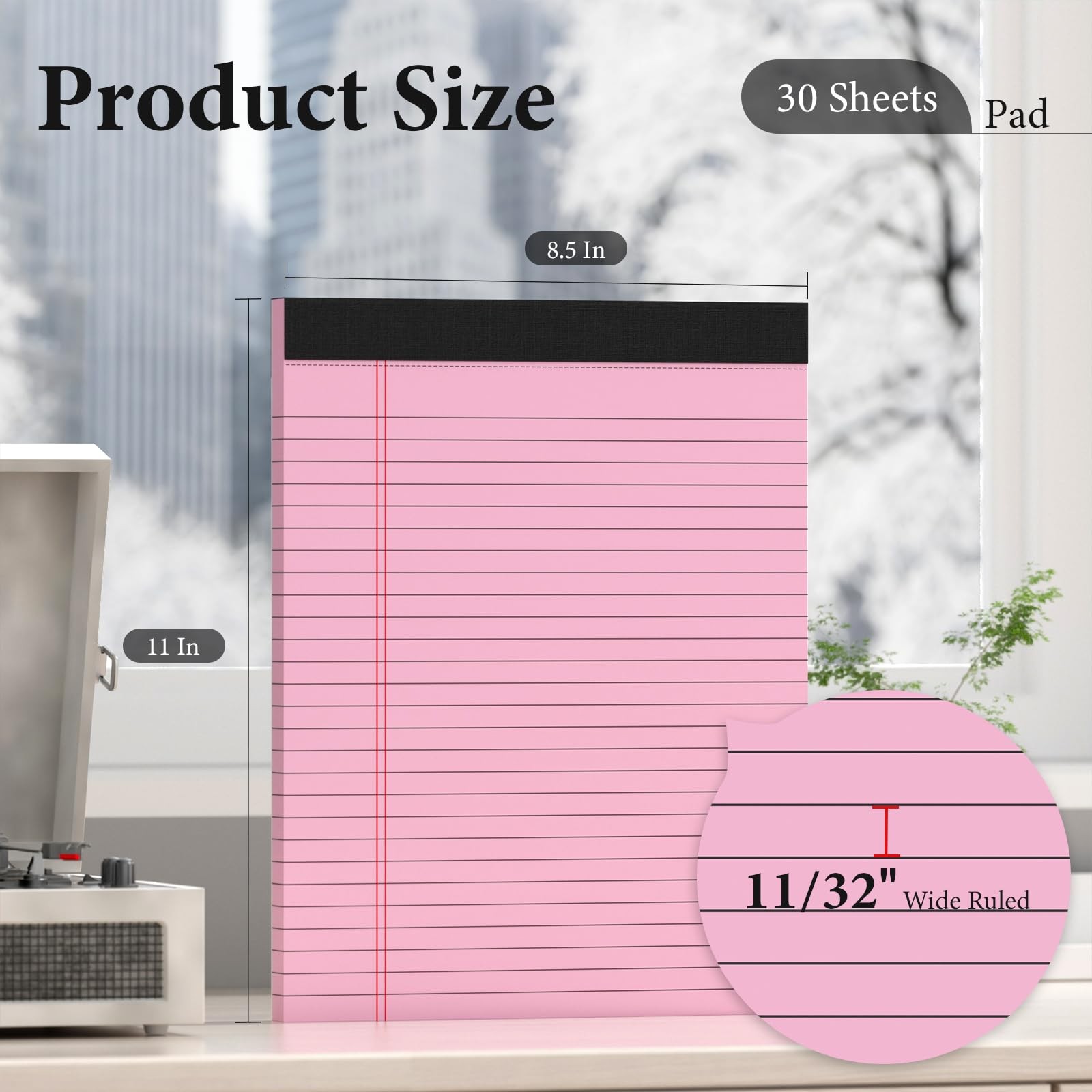 Nichela 6 Pack Legal Pads 8.5 x 11 Colored x 11 In, Multi-Color – 6