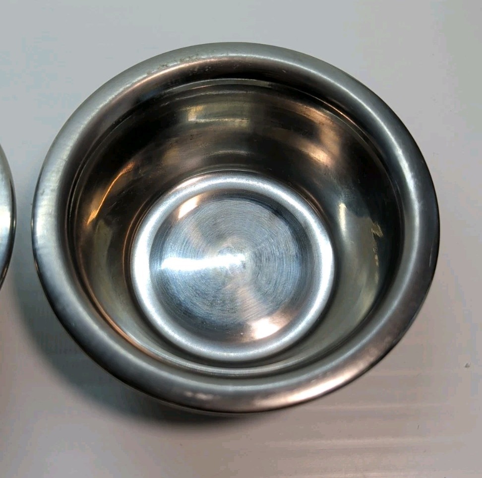 Set of 3 -Stainless Steel 4″ Bowls Prep Bowls Pre Owned Good Condition See Pics