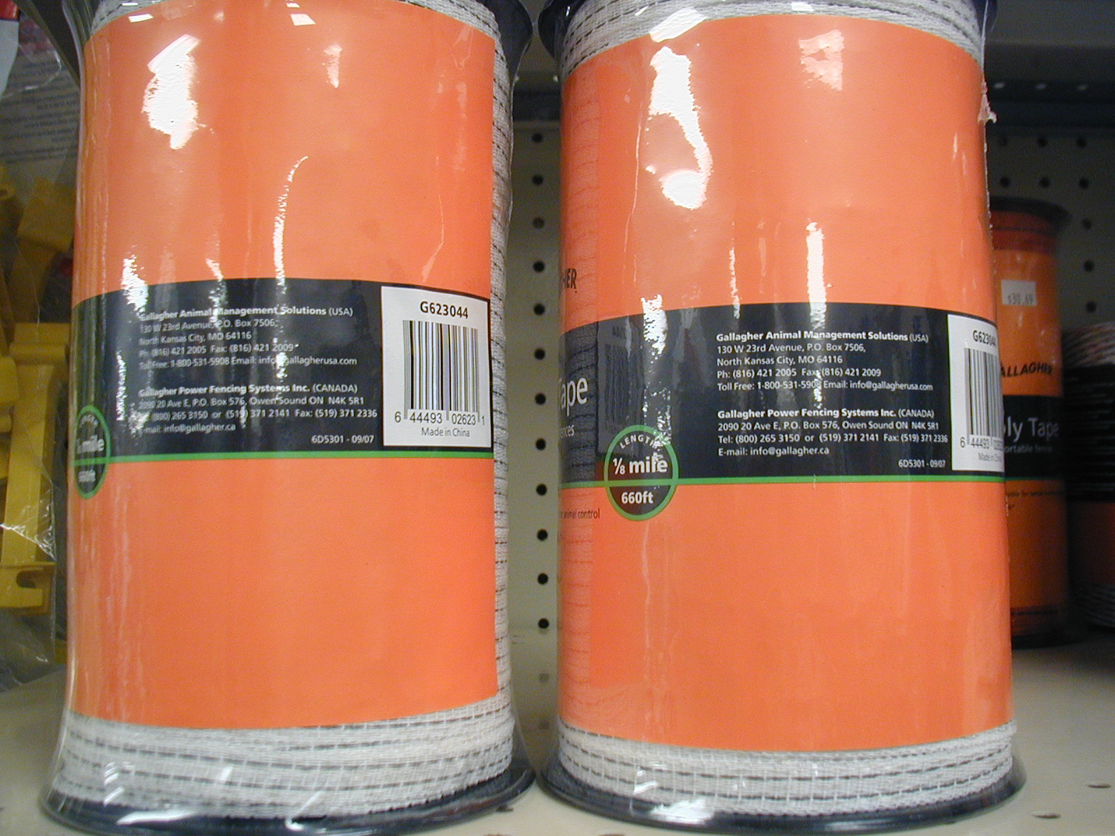 Gallagher – PolyTape – 1/2 Inch Wide – 660 ft. White ( 2 ) Rolls – $40.00 Each