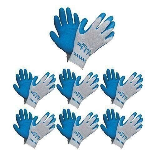 Atlas Fit 300 Blue Latex Palm-Dipped Blue Rubber Work Glove X-Large, 72-Pair