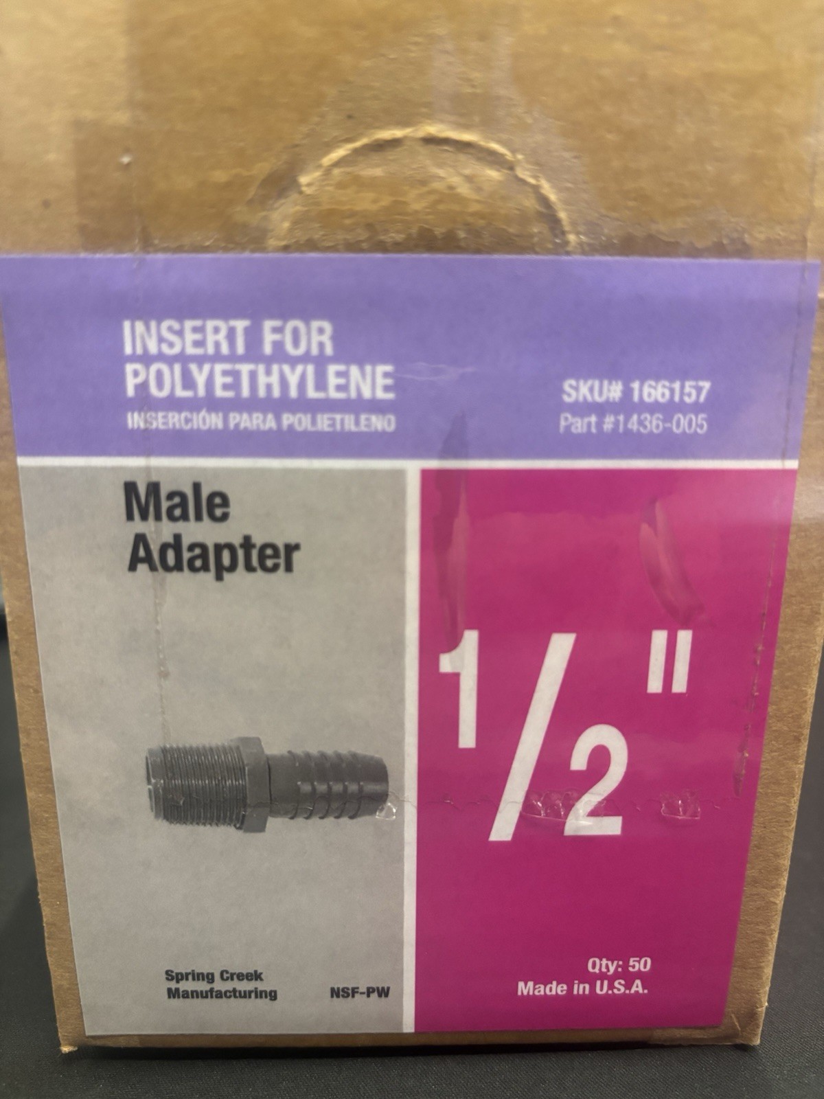 Spears 1436-005 PVC 1/2″ Insert Male Adapter Gray D2609 (Lot of 50)