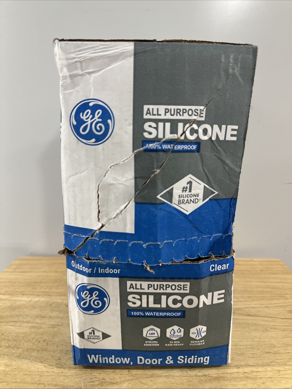 GE All Purpose Silicone 1 Sealant – Clear – 10.1 oz., 12 Pack