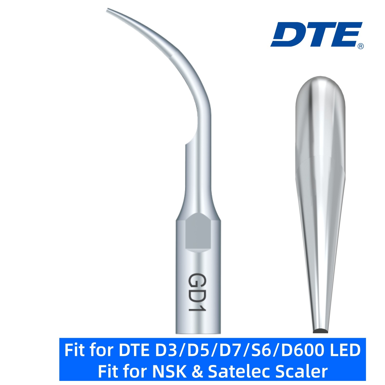 DTE Dental Ultrasonic Scaler Scaling Tips GD1 5pc/pk Fit NSK & Satelec Scaler
