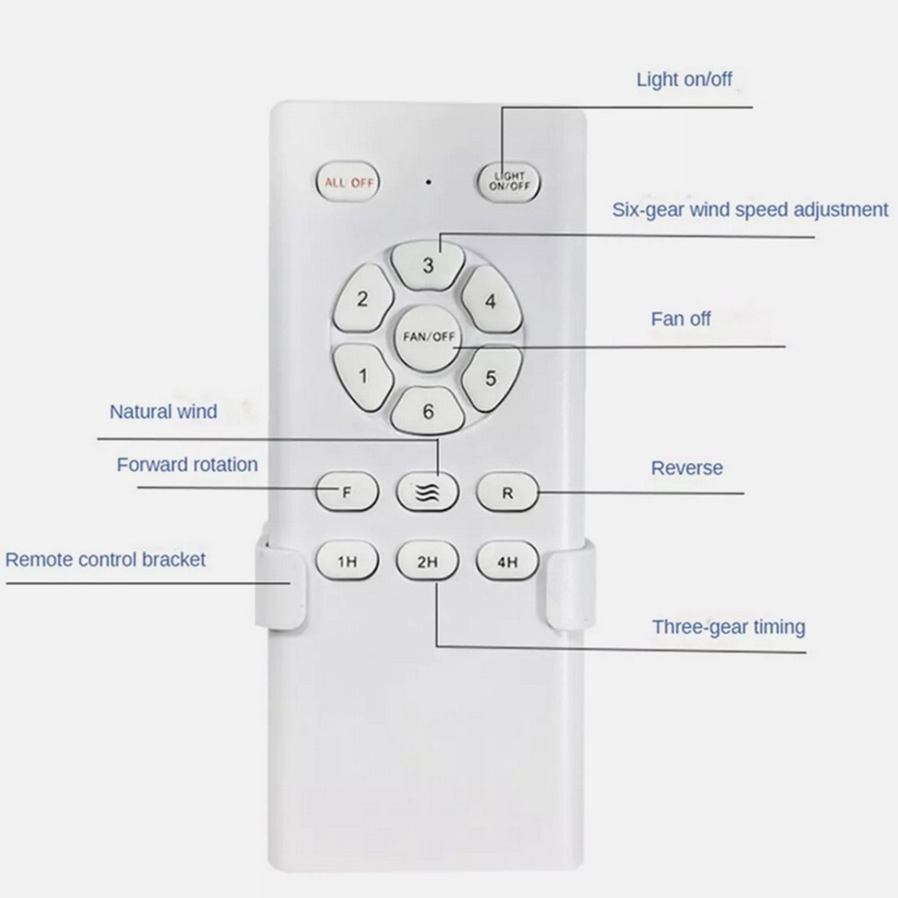 DC Output Ceiling Fan Receiver With 6 Speed Remote Control Functionality