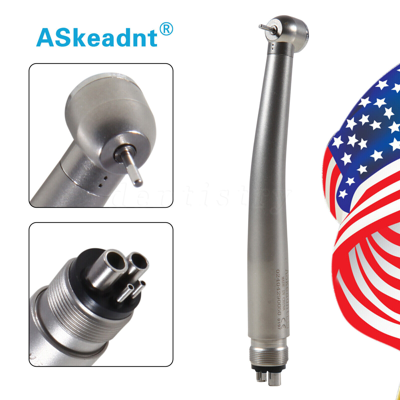 10 ADA4 NSK Style Dental High Speed Handpiece Push Button Standard Head 4Hole