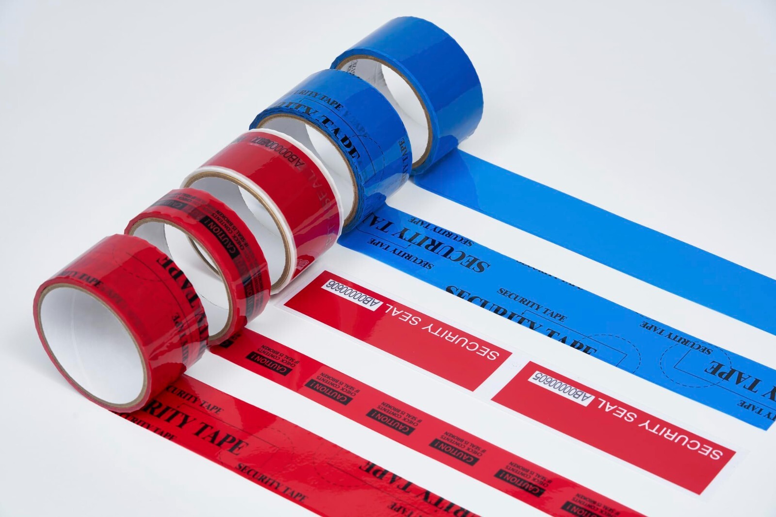 Tamper Evident Security Tape 2″ (50mm) x 55 Yards, 3.2 Mil, RED tape, 1 Roll