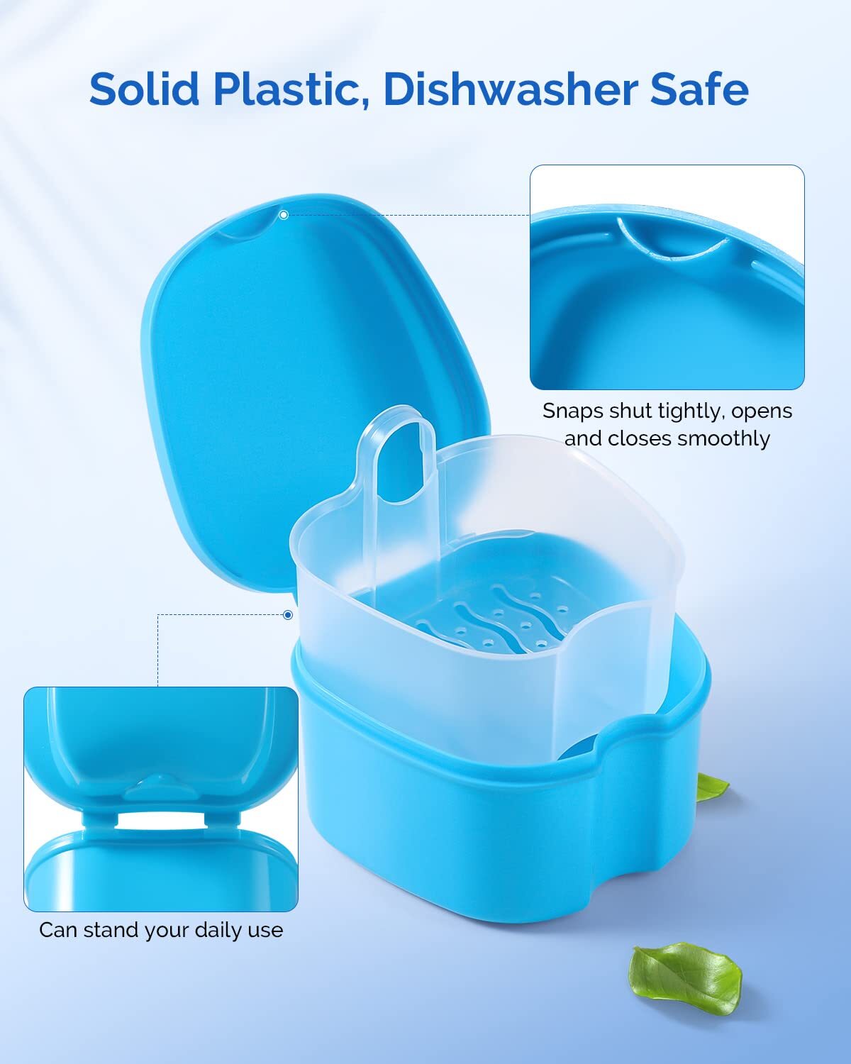 JMU Orthodontic Retainer Denture Storage Box Case Mouthguard Container Colors