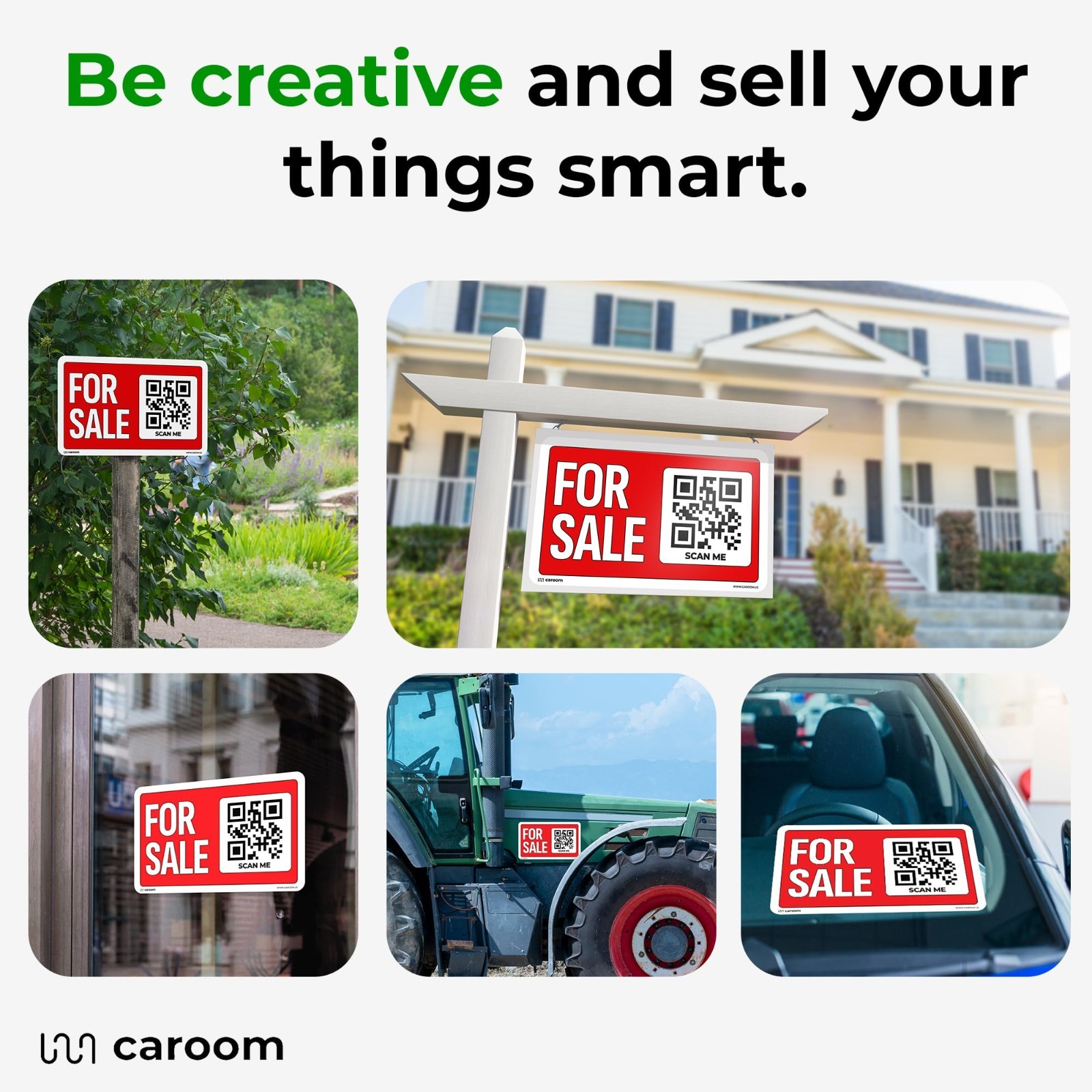 14» x 8» Self-Adhesive Sale Signs – 2-Pack for Real Estate, Business & Vehicle