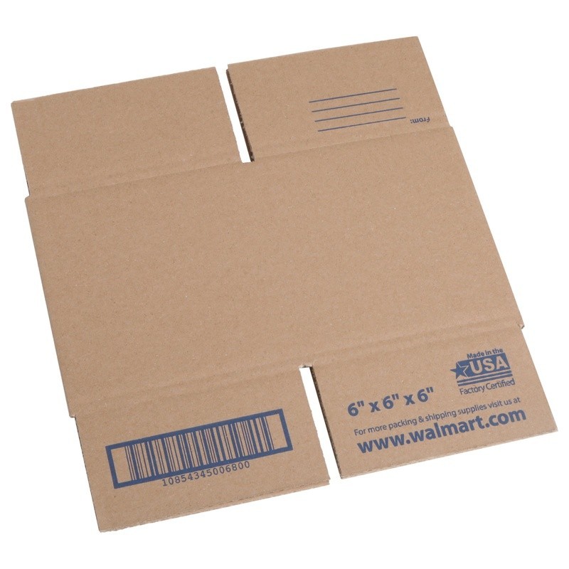 30-Count Recycled Shipping Boxes 6x6x6 Small Kraft Packaging Moving Box New