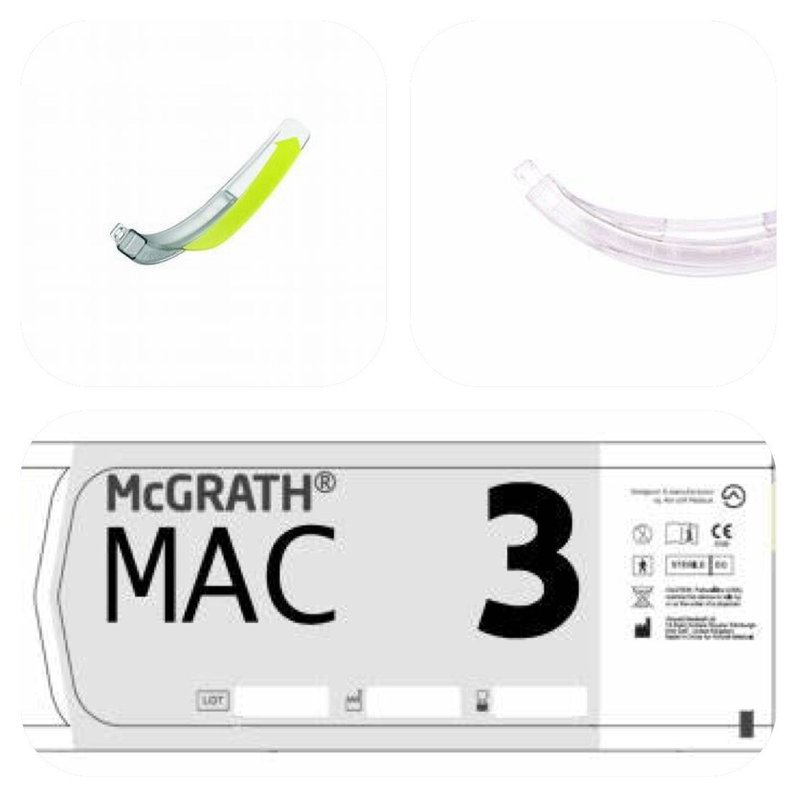 (NEW) McGrath MAC # 3 Laryngoscope Blade Non Expired