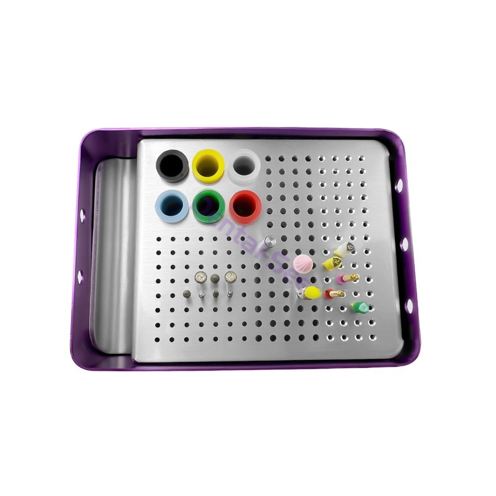 180 Holes Dental Endo FG Bur Holder Box Autoclave Disinfection Case