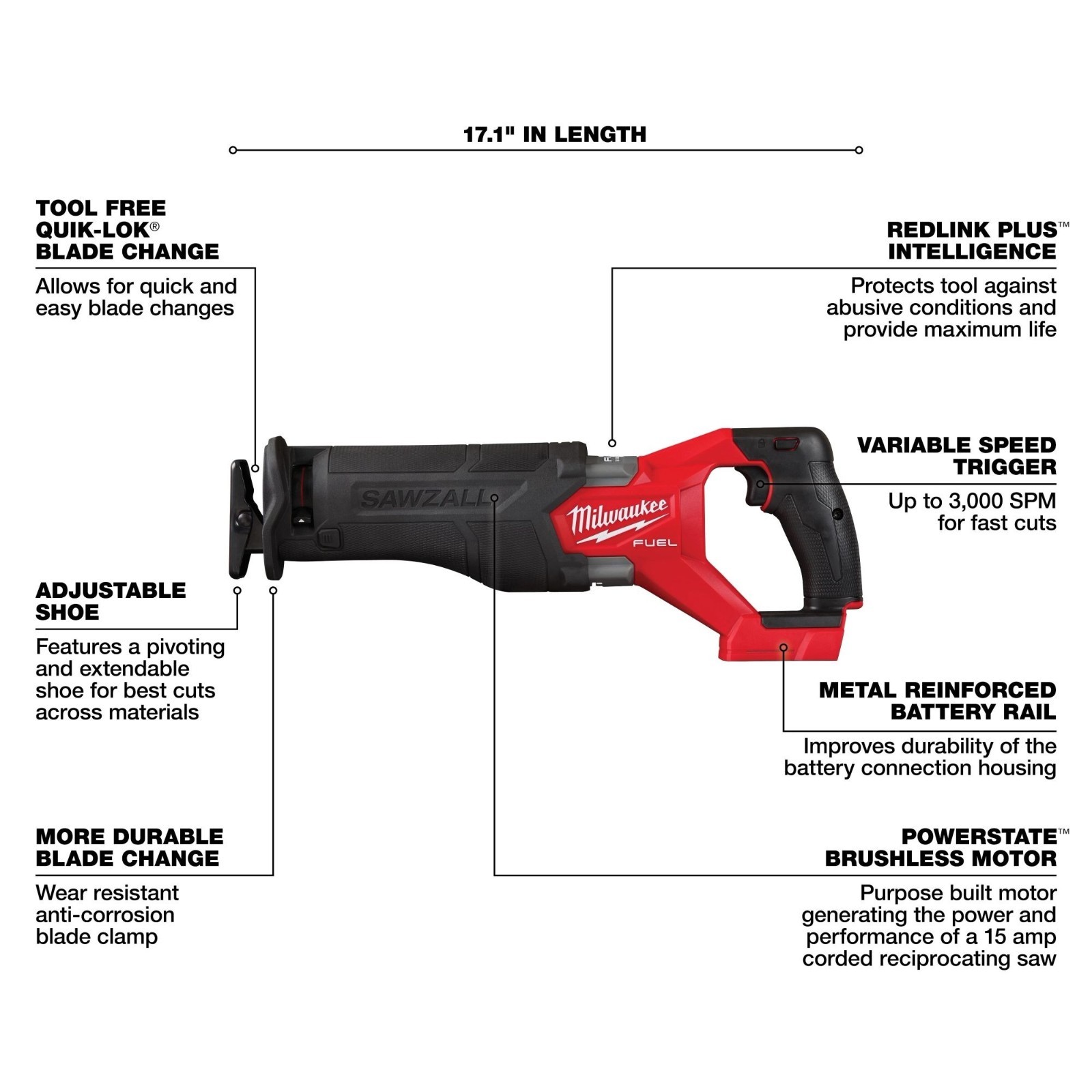 Milwaukee 3697-27 M18 FUEL 7-Tool Combo Kit
