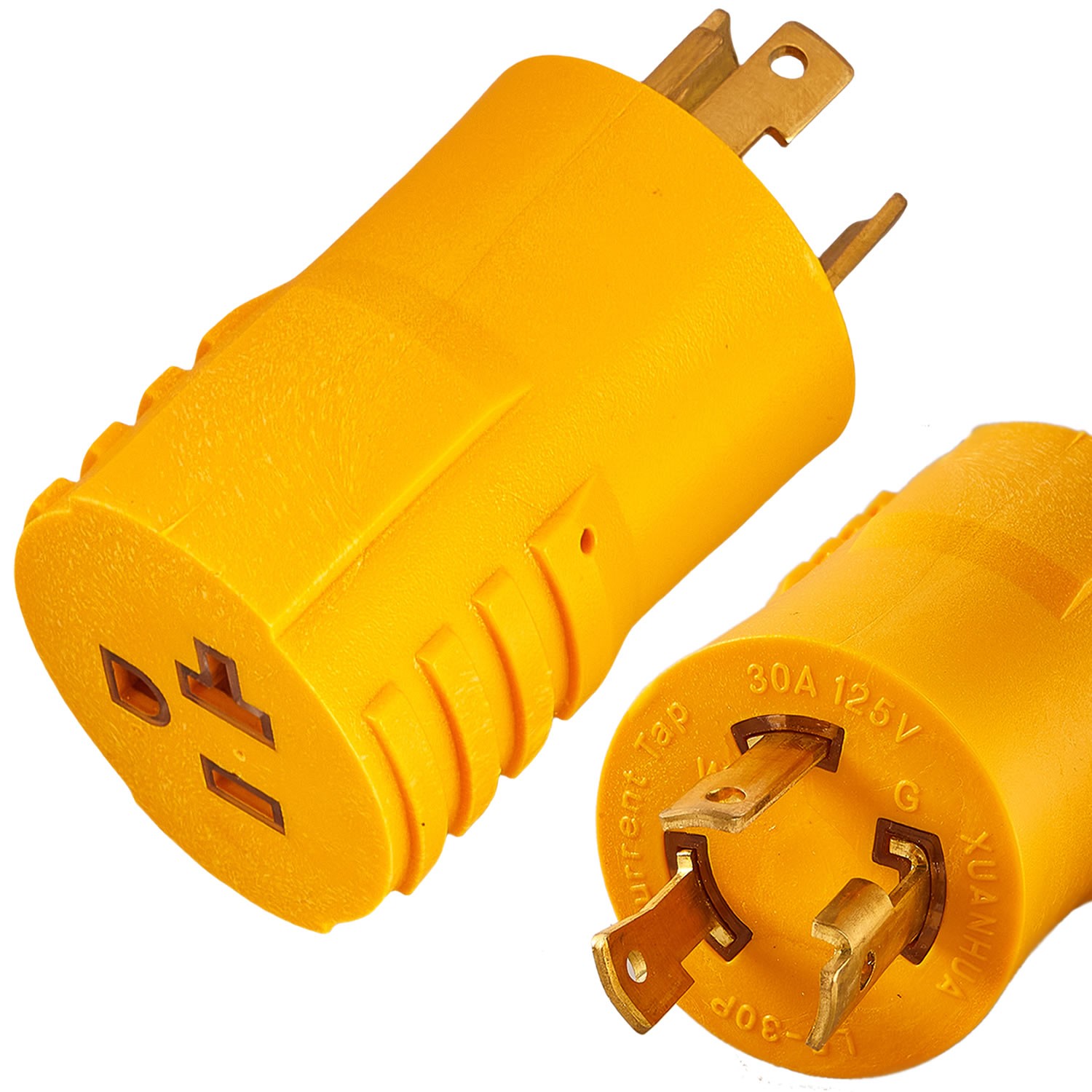 RV Generator Adapter NEMA L5-30P to 5-15/20R 30A 125V Twist-Lock Power Plug