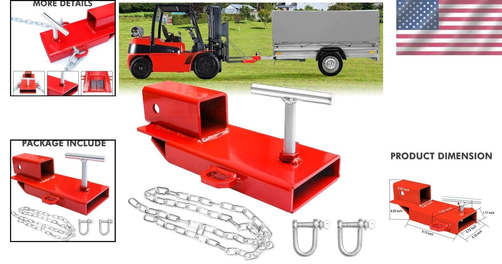 Forklift Hitch Attachment for Industrial & Construction