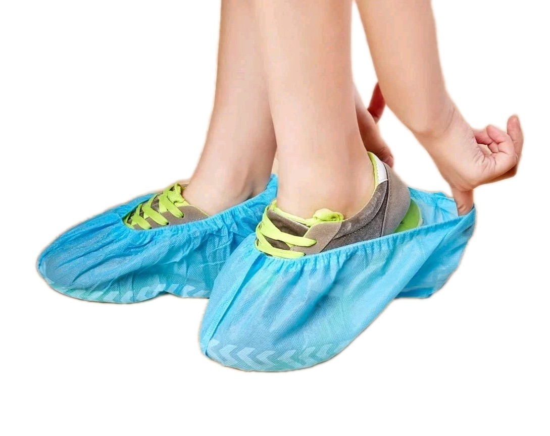200 Count Disposable Shoe Covers Non-Woven Anti Slip Durable Medical Gear Grade