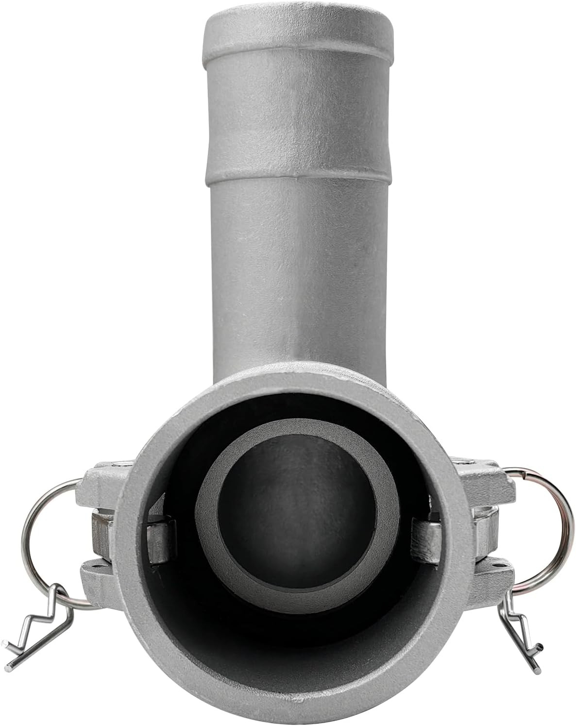 Global Type C Cam and Groove Hose Fitting, 3″ Socket X 3″ Hose ID Barbed, 90 Deg