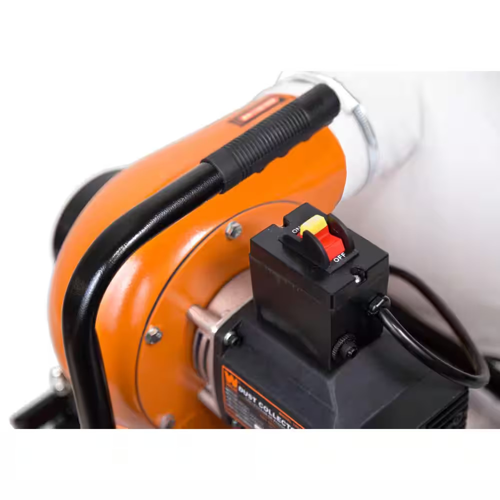 5.7 Amp 660 CFM Rolling Dust Collector with 12 Gal. Bag and Optional Wall Mount