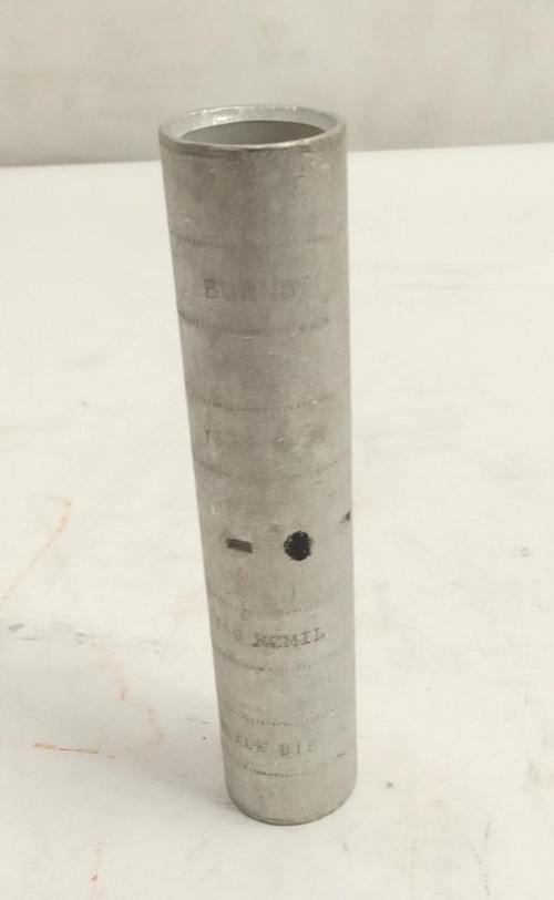 Burndy YS39 Copper Compression Long Barrel Butt Splice 750KCMIL Black Die 24
