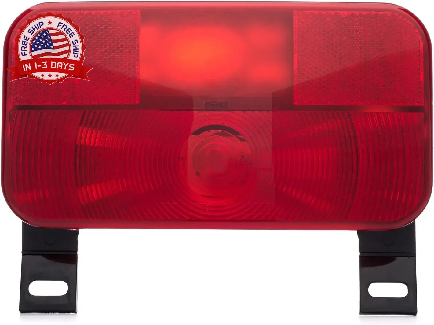 Lumitronics Red Surface Mount Light, License Bracket and License Light, Stop/Tur