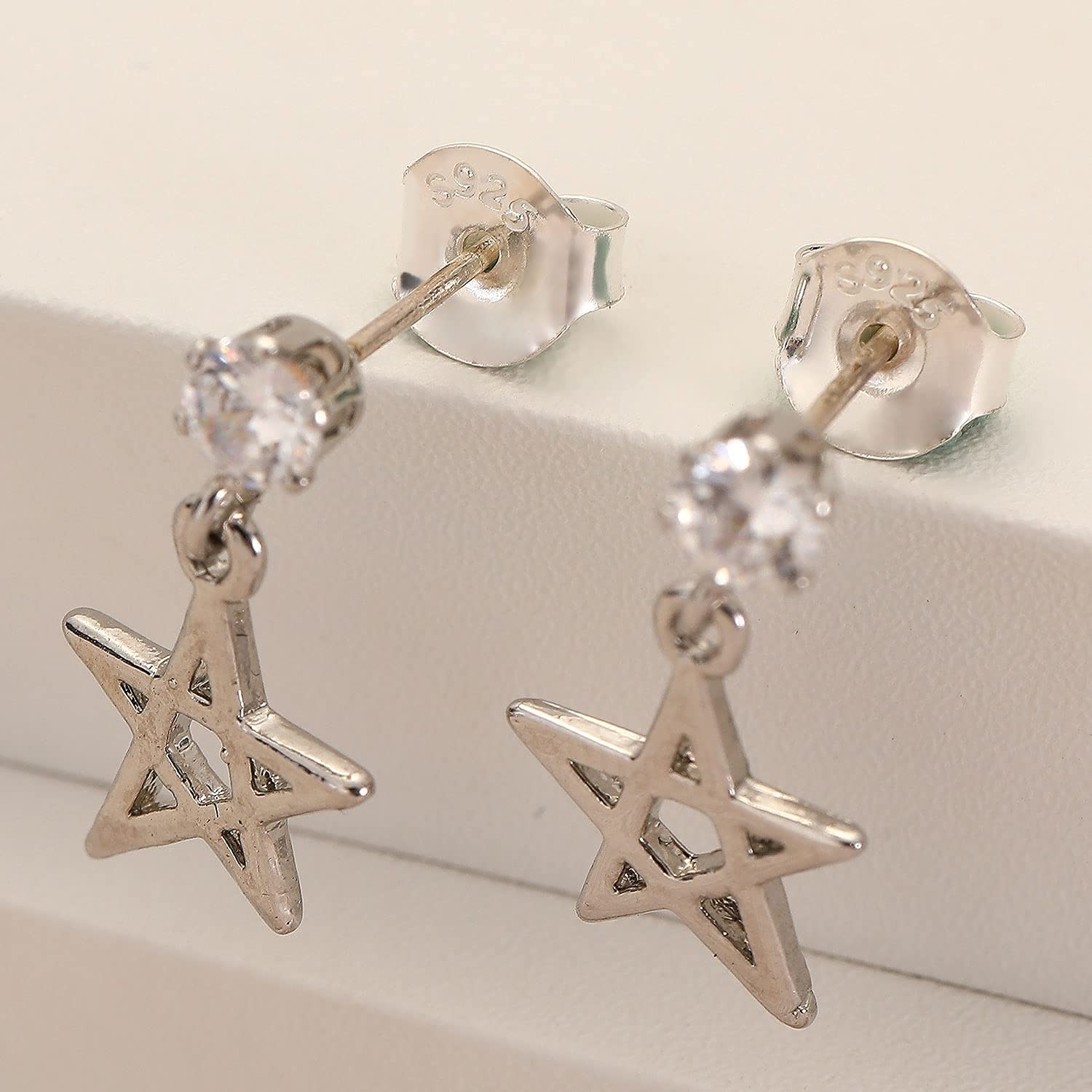 Hollosport S925 Sterling Silver Earring Backs 6.2×6.0x3.6mm Large,