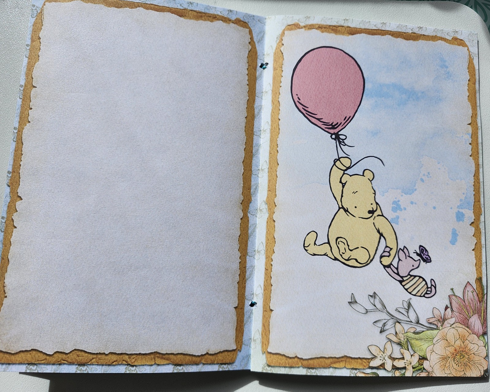Junk Journal Booklet «WINNIE THE POOH» Retro Classic Storybook Style LG 9×6 40p