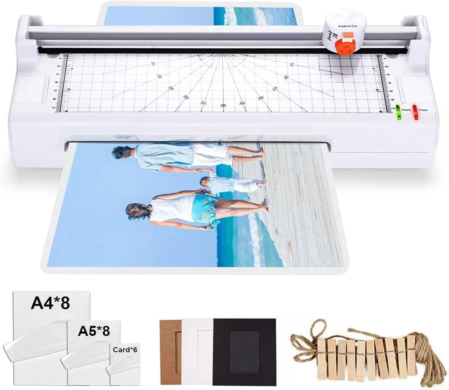 Tacklife MTL02 5-in-1 Hot/Cold Laminator for Home/Office – Laminating Machine