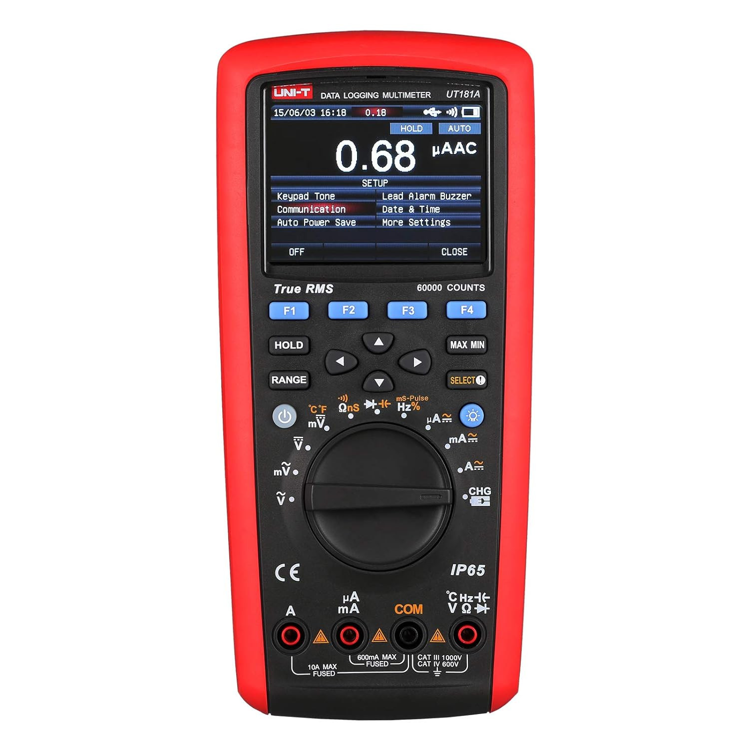 True RMS Data Logging Multimeter UT181A with Dual Temperature Measurement Low Pa