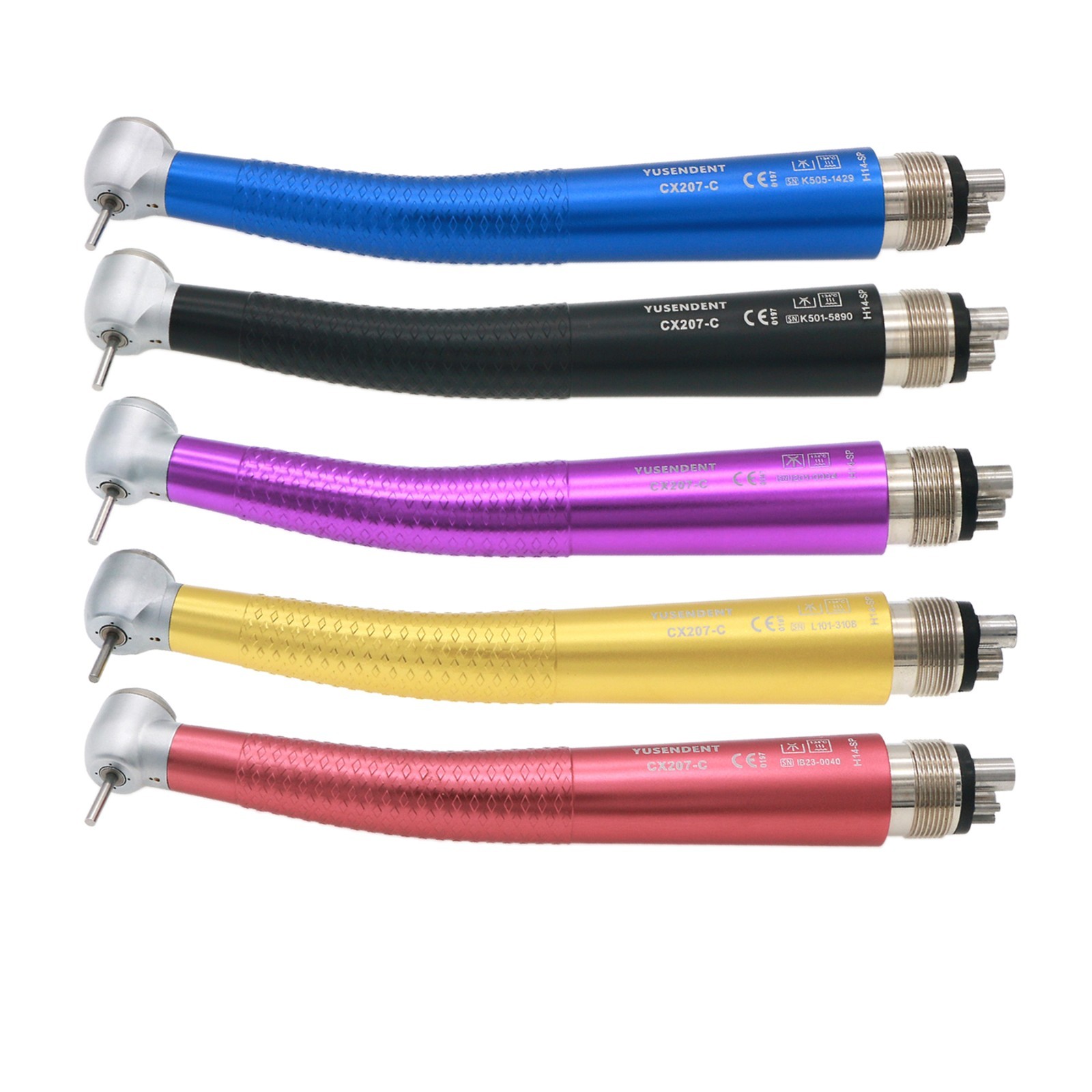 US COXO CX207-C High Speed Air Turbine Handpiece 4 Hole Colorful Anti-retraction