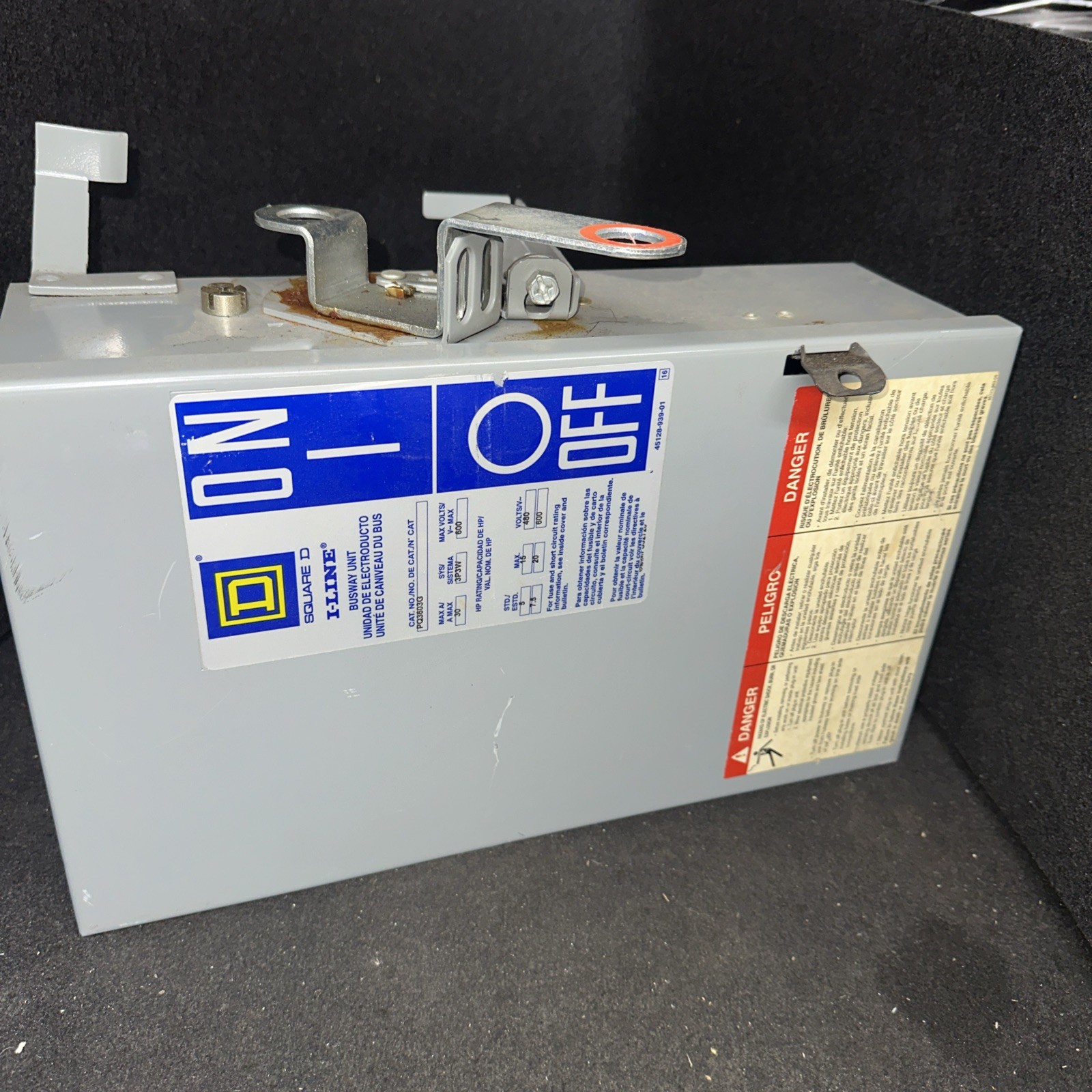 Square D I-Line PQ3603G 30 AMP 600V 3PH Fusible Busway Plug 3W, (st71f)