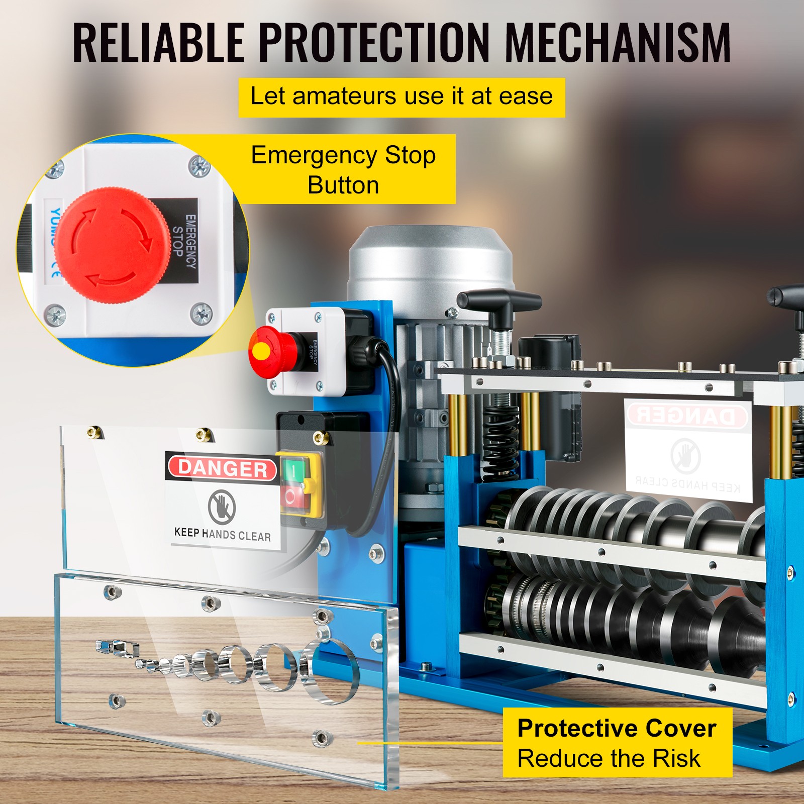 VEVOR 0.06-1.49inch Electric Wire Stripping Machine Power Wire Stripping Machine