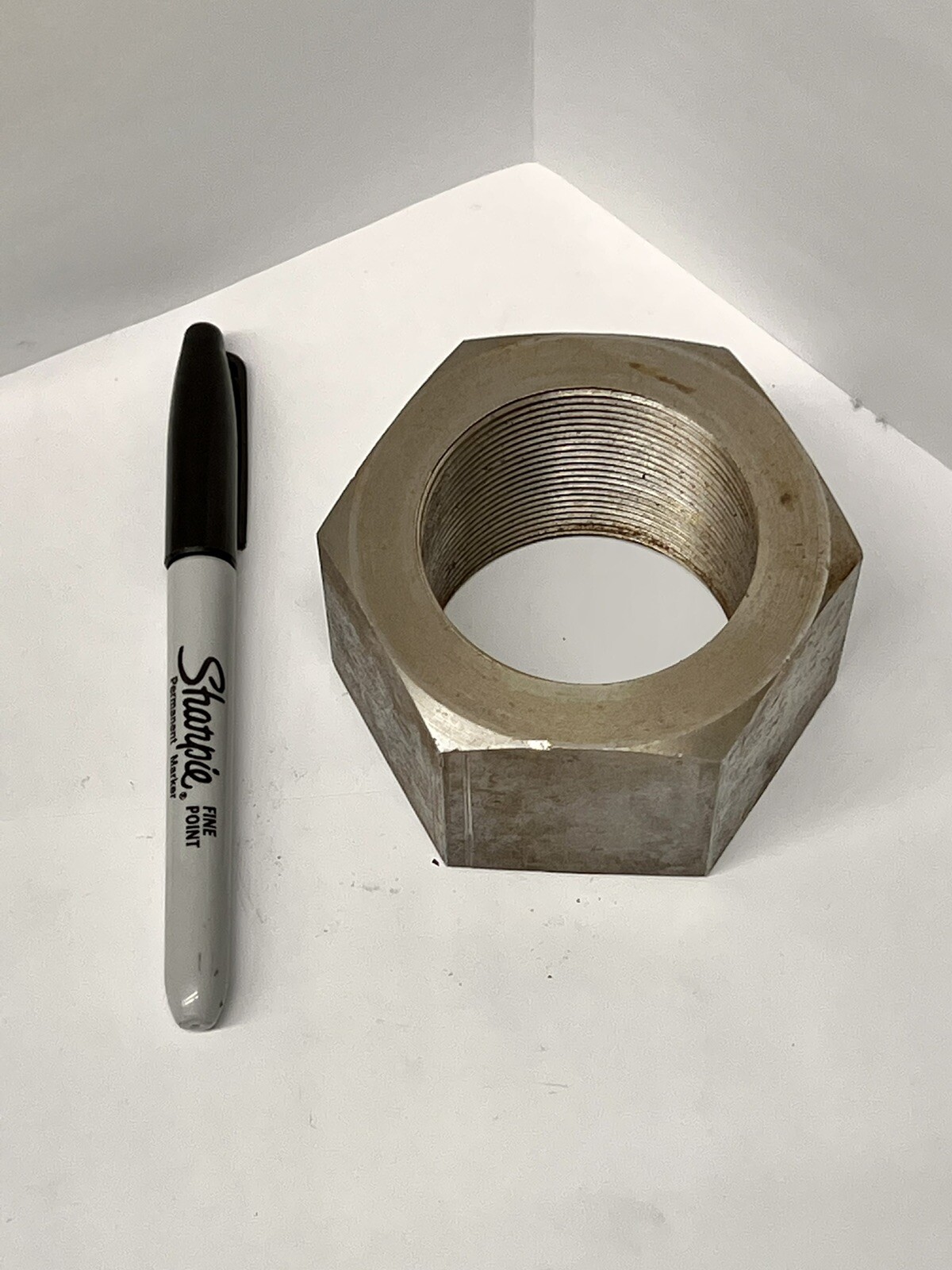 (1) 2″-12 Hex Nuts Grade 2, 2-12 Plain Steel Large Fine Thread, 2 inch nut -12