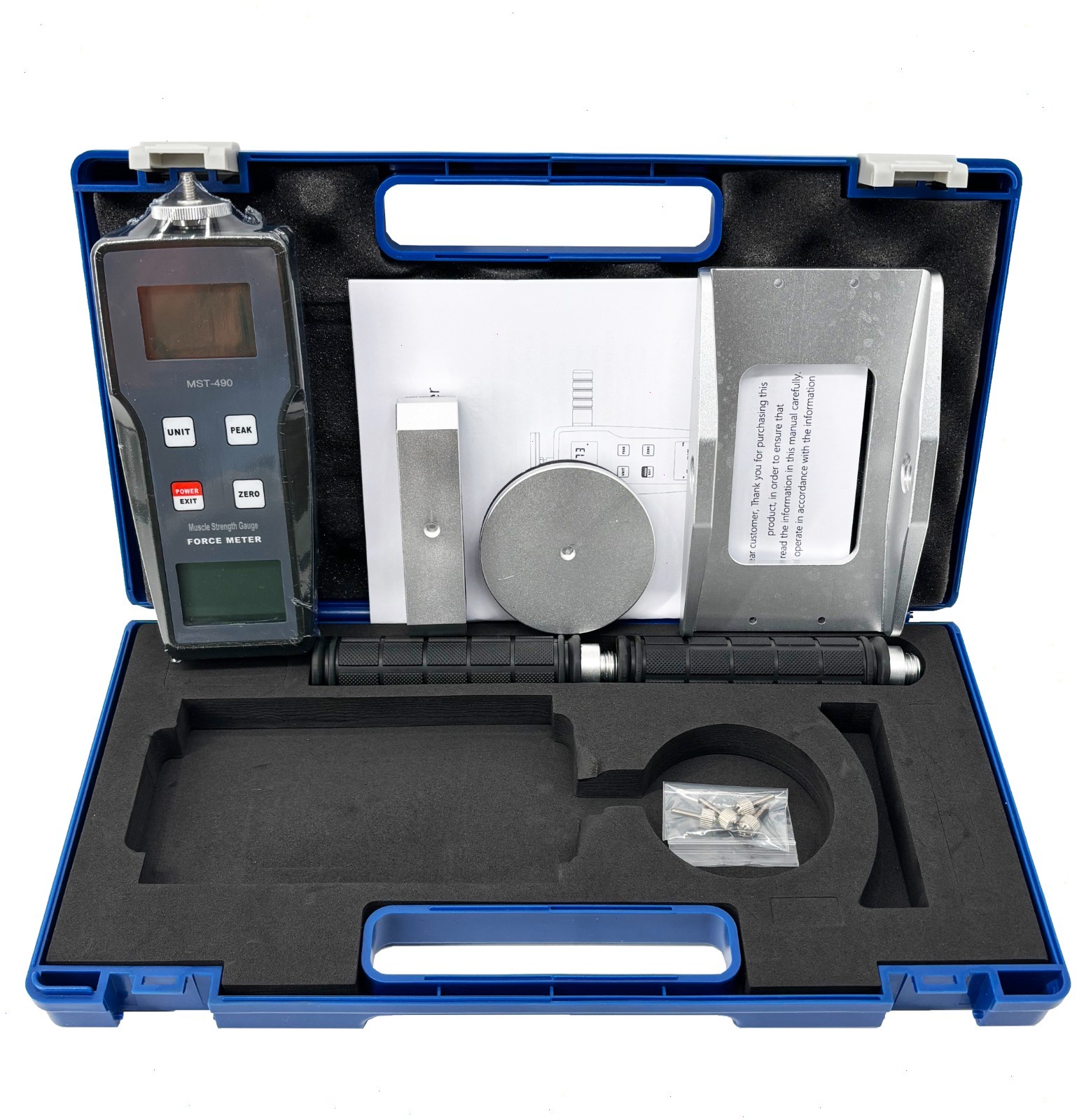 Handheld Muscle Force Meter with Accuracy ±0.5%FS ±1Digit Three Units kgf N Lbf