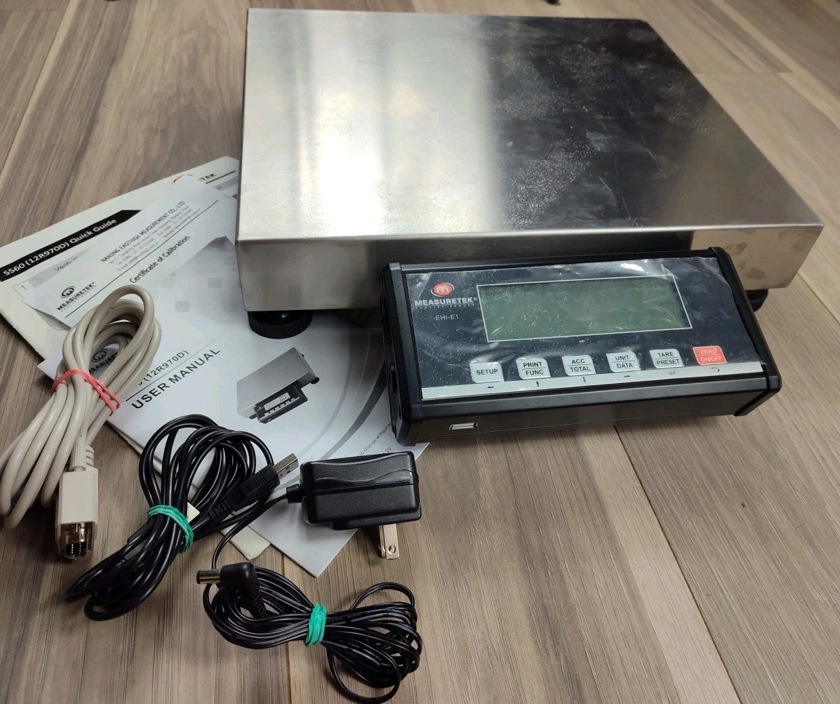 MEASURETEK 150 LB Scale 12R970C PARCEL DIGITAL Scale,LCD, SS60
