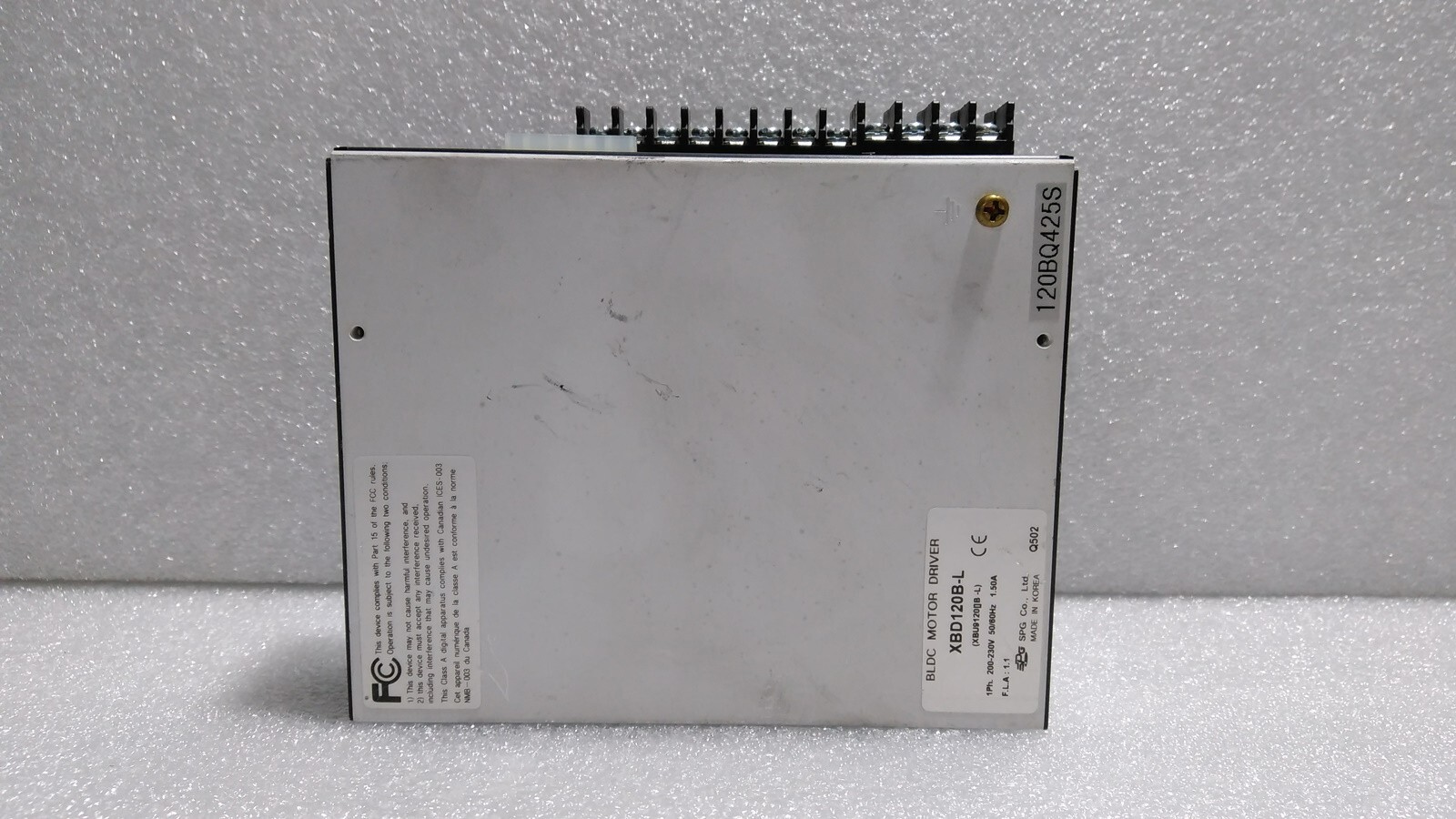 [AS IS] SPG / XBD120B-L / BLDC MOTOR DRIVER, 1.5A, No Power, 1pcs