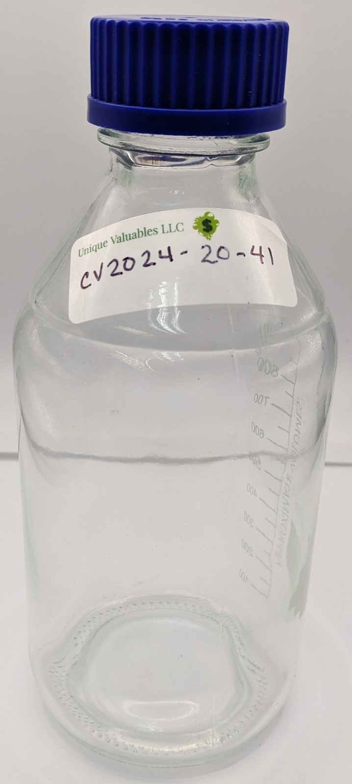 1000ml Lab Bottle with Lid 9.25″H x 4″W Clear Glass 1000ml Approx Increment